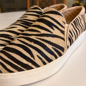 Dr. Scholl's Zebra Print Slip-On Sneakers - Black & Tan
